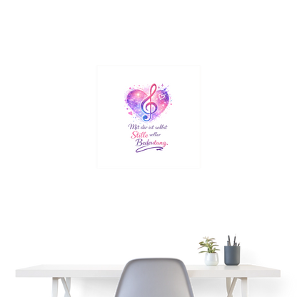Poster 60x60 cm "Stille voller Bedeutung" | Dein Lebensgefühl für die Wand - Weiß