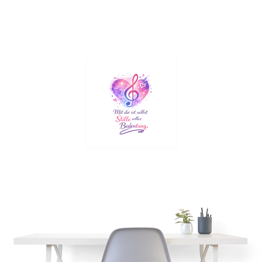 Poster 60x60 cm "Stille voller Bedeutung" | Dein Lebensgefühl für die Wand - Weiß