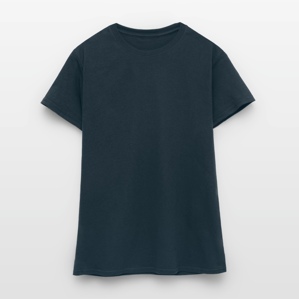 Damen T-Shirt Baumwolle – bequemes Basic Shirt für Alltag & Freizeit | leicht figurbetont | Wortmelodie Moments - Navy