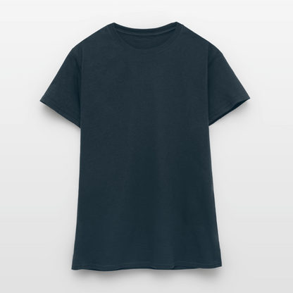 Damen T-Shirt Baumwolle – bequemes Basic Shirt für Alltag & Freizeit | leicht figurbetont | Wortmelodie Moments - Navy