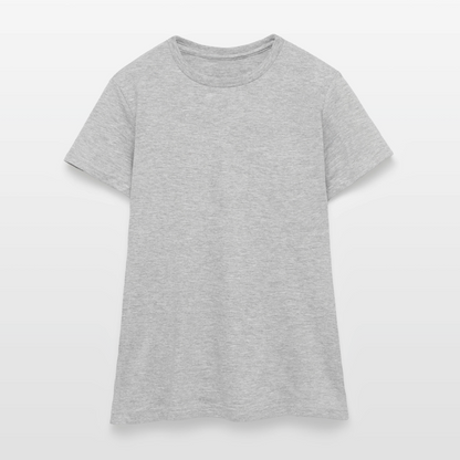 Damen T-Shirt Baumwolle – bequemes Basic Shirt für Alltag & Freizeit | leicht figurbetont | Wortmelodie Moments - Grau meliert