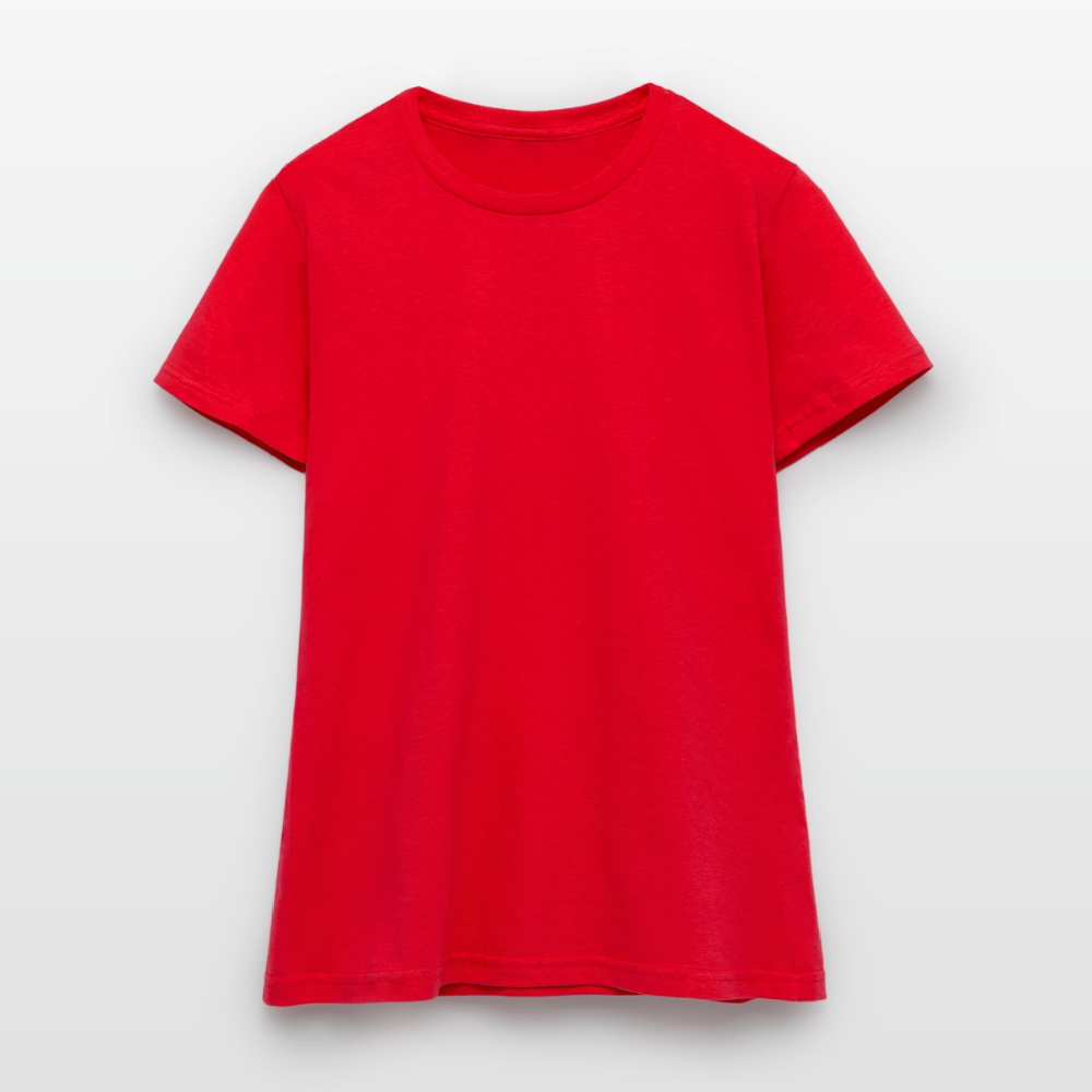 Damen T-Shirt Baumwolle – bequemes Basic Shirt für Alltag & Freizeit | leicht figurbetont | Wortmelodie Moments - Rot