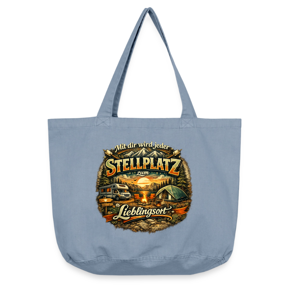 Vintage-Washed Shopper - vintage light blue