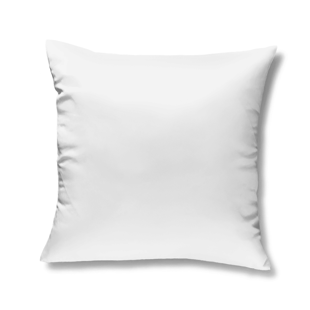 Rückseite Quadratisches Kopfkissen 40x40 cm mit Herz-Motiv, Notenschlüssel und dem Spruch "Mit dir fühlt sich selbst ein ganz normaler Tag besonders an"